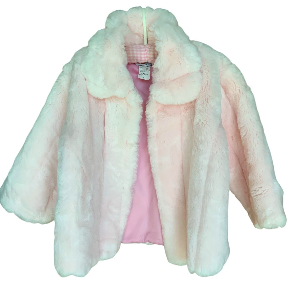 FAUX FUR 4T LONG SLEEVEE WITH COLLAR